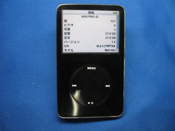 09美品☆Apple iPod ◇第5世代 30GB◇新品バッテリー オーディオ機器