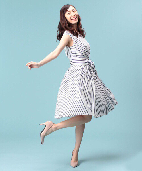 BAILA5月号掲載◇ストロベリーフィールズのストライプワンピース