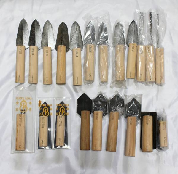 左官道具　新品同様 新品 ㈲竹中五兵衛商店 左官鏝 仕上鏝/平メジ/柳刃ほか 合計21点(左官