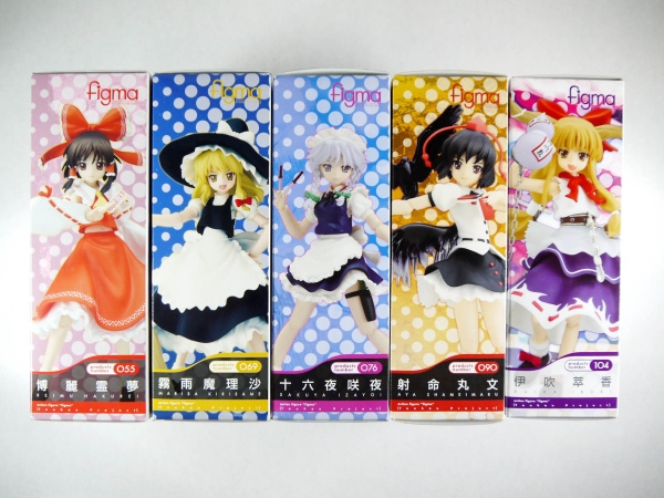 f 東方Project figma 霊夢 魔理沙 咲夜 射命丸 萃香 全5種