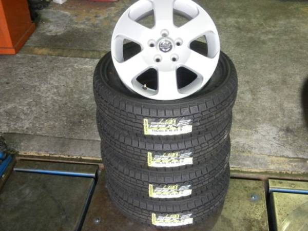 o-7936 日産純正アルミ＋195/60R16 新品 ダンロップ 1セット