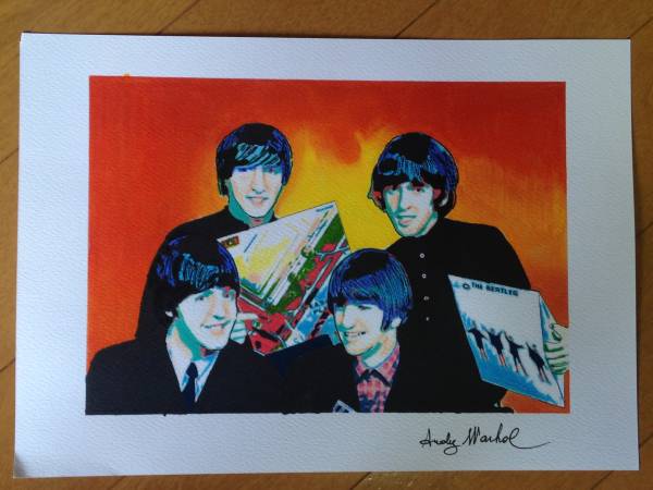 アンディウォーホル ビートルズ シルクスクリーン デッサン画