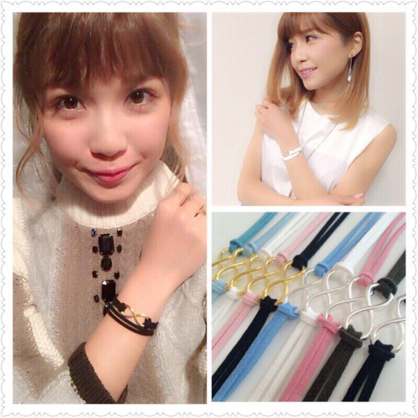 AAA 宇野実彩子 Ravina ∞ブレスレット GOLD×EMERALDGREEN 