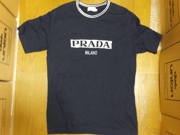 PRADA MILANO/ロゴ/ブート/Tシャツ/ビンテージ/刺繍/Lサイズ PRADA