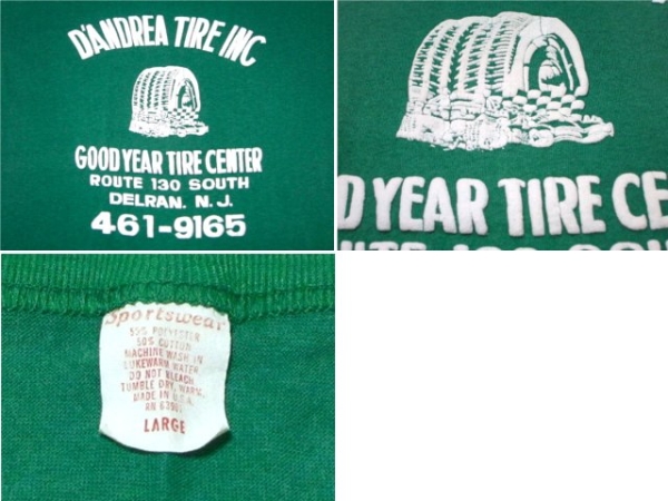 【70s ヴィンテージ GOODYWAR グッドイヤー タイヤ Tシャツ】STP アメ車