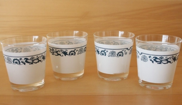 美品! 4個 ■ パイレックス オールドタウン グラス タンブラー
