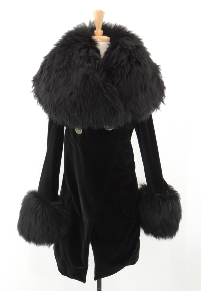 Vivienne Westwood 0 velvet and Velvet Black A⁄W peplum coat,1992 
