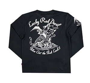 新作/テッドマン/ロンT/黒/L/TDLS-292//カミナリ雷