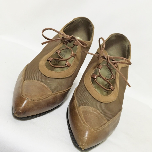 イブサンローラン YVESAINTLAURENT 高級 パンプス 靴 茶 35