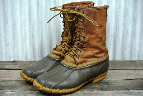 H044/いい味！ラクロス茶ビーンブーツ/27cmくらい/USA製Lacrosse