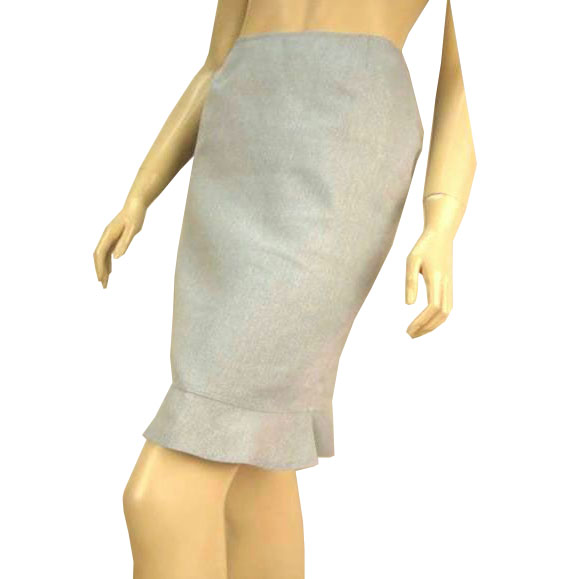 美品*ハロッズ★伊)製*上質シルク(絹)100%*上品なフリルスカート