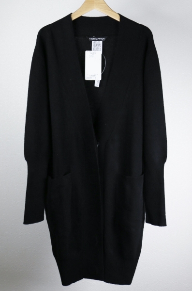 14ssトーマスワイルド カシミヤ ニット カーディガンS NERO
