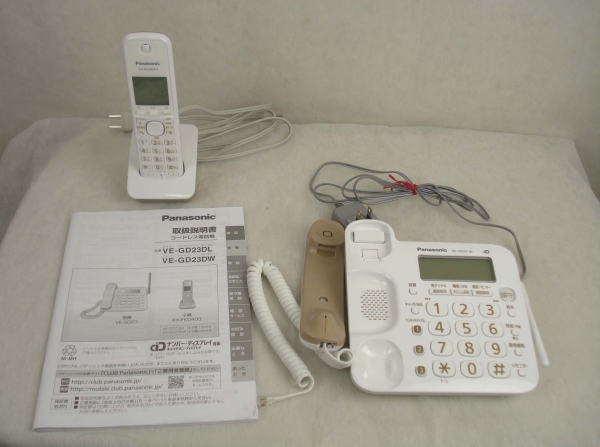 新品同様！Panasonic コードレス留守番電話機VE-GD23DL 子機付き