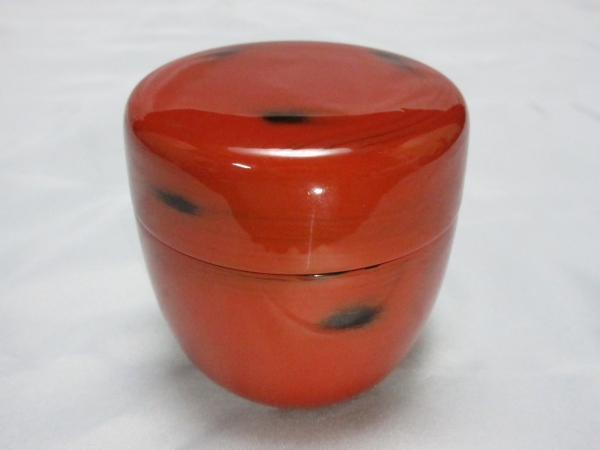 tA09022 根来塗 棗 茶道具 漆器 中棗 薄茶器 漆塗り 漆芸 茶入