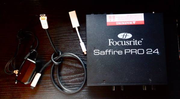 Saffire PRO 24＆オヤイデfirewireケーブル＆Thunderbolt変換