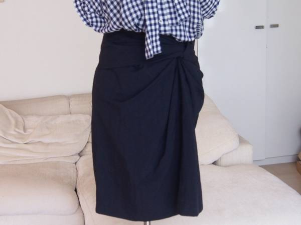 マルティニーク★ドレープスカート ネイビー 36 USED