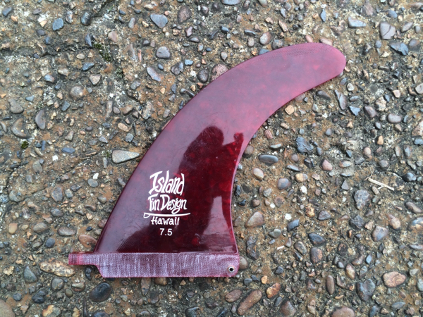 送料込■Island fin design Hawaii 7.5 センターフィン レッド