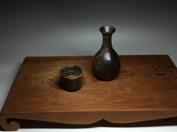 【極上】檜 ひのき無垢材 花台 壷台 木彫　