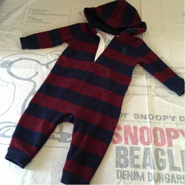 70 80 ラルフローレン カバーオール ロンパース スウェット 起毛