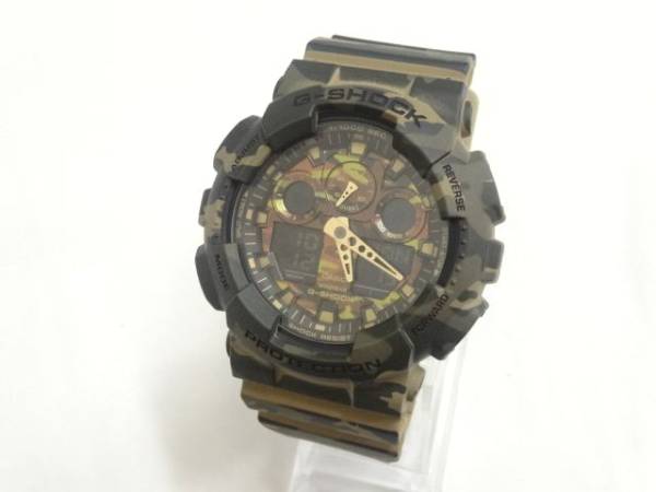 極美品 G-SHOCK カモフラ 迷彩 時計 GA-100CM 箱付 ジーショック 極美G