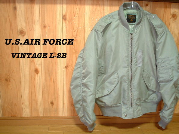 U.S.AIR FORCE復刻VINTAGE L-2BフライトジャケットMシルバーMA-1