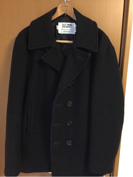 （ビンテージ）Schott ピーコート 紺 Made in USA