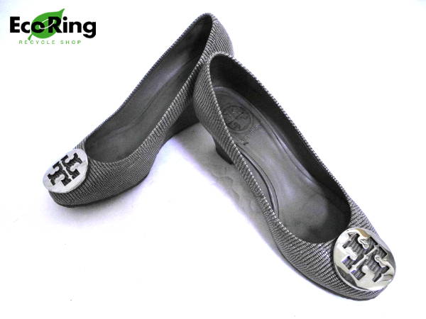 1円 トリーバーチ レザー パンプス グレー HS152