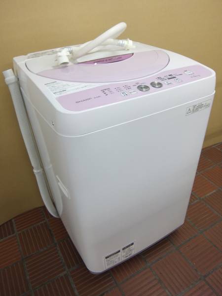 送料無料~ 洗濯機 4.5kg SHARP ES-G4E2-P 14年 中古 美品 ピンク