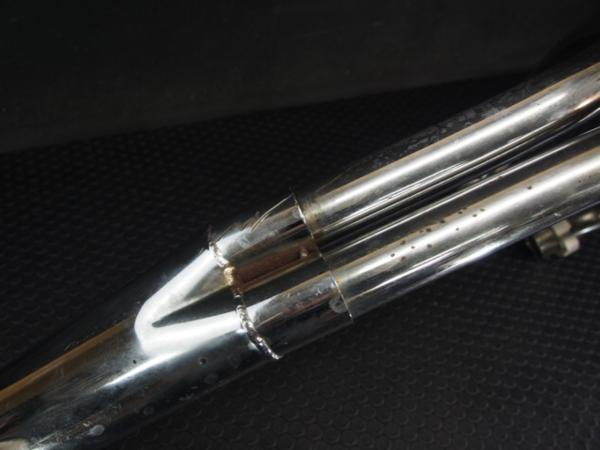 おススメ手曲げスタイル!GS400ショート管マフラー集合管 オートバイ
