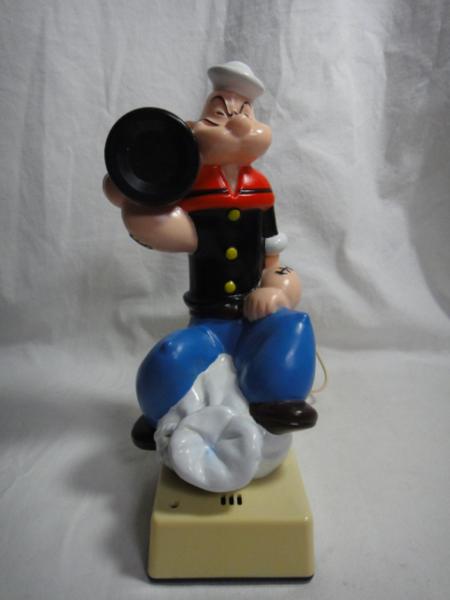 1円～ ビンテージ 80's ポパイ 電話機 オブジェ 置物 人形