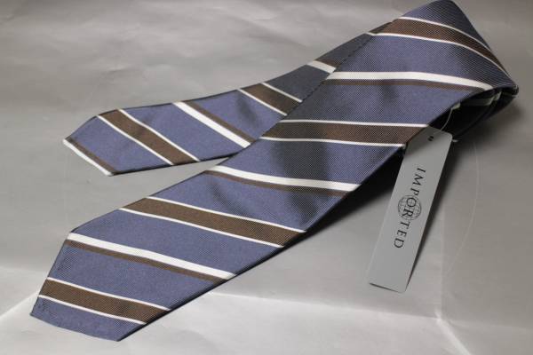フランコバッシ＊伊勢丹新品ネクタイ超シックブルー＊ブラウン