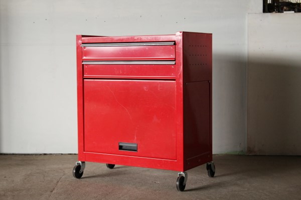 キャスター付ツールボックス ツールワゴン 赤◇収納/道具箱