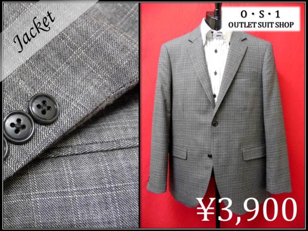 J40R 新品★秋冬 【グレー☆チェック】 ジャケット AB6 ■