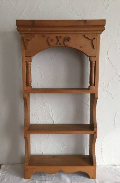 イギリス　アンティーク　ＯＸＯオープンシェルフ　壁掛け