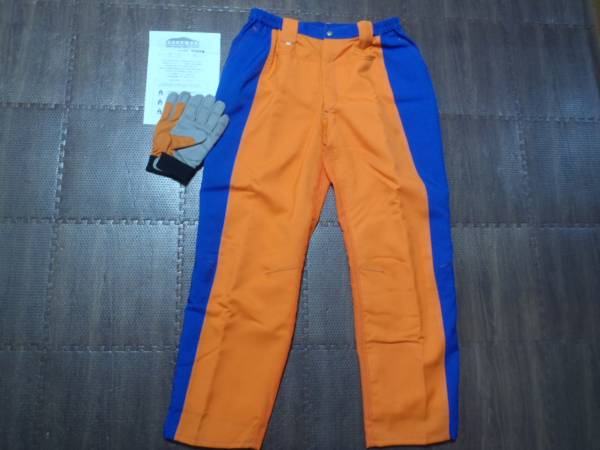 新品！GREEN BOY チェーンソー用防護ズボン＆防振手袋 林業(ボトムス 