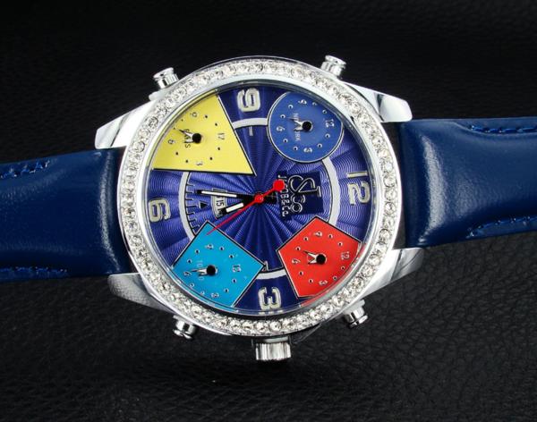 JACOB＆COジェイコブ腕時計クォーツ腕時計★紺ベルト◆15