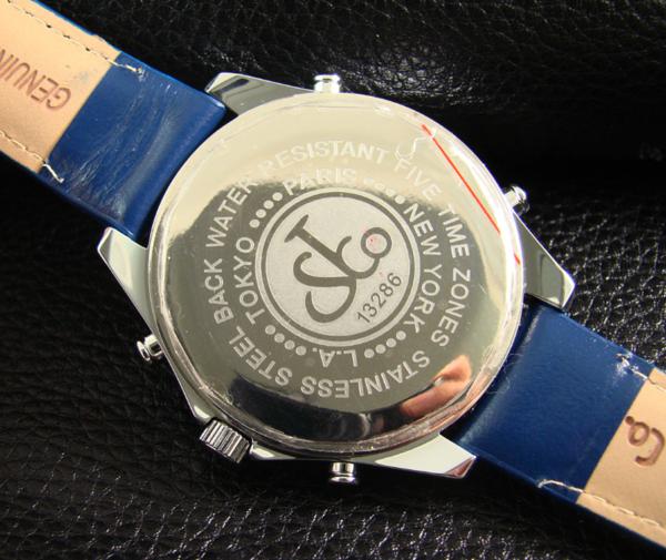 JACOB＆COジェイコブ腕時計クォーツ腕時計★紺ベルト◆15