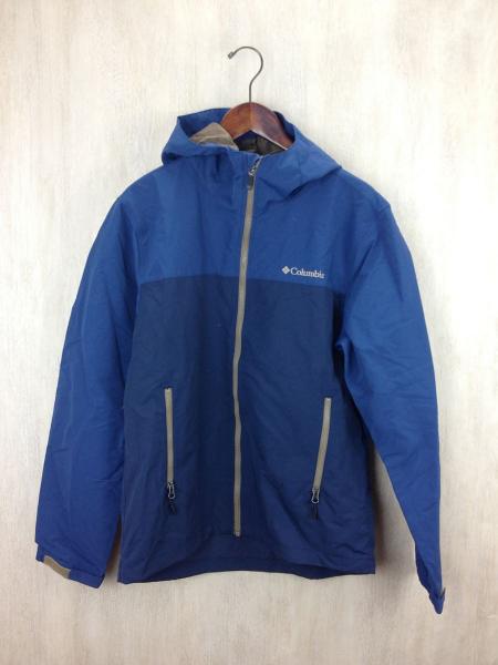 Columbia◆マウンテンパーカ/L/ナイロン/BLU/無地