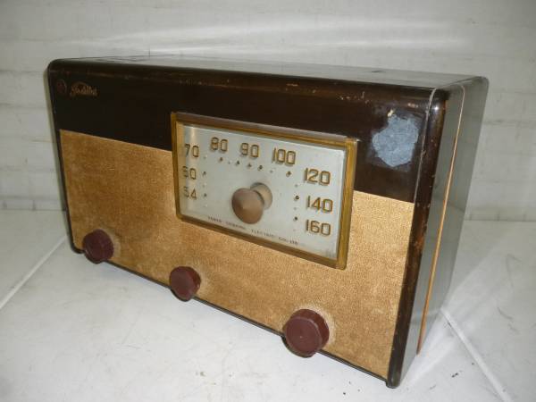 57YK151211　真空管ラジオ TOSHIBA マツダ 513D ジャンク ③