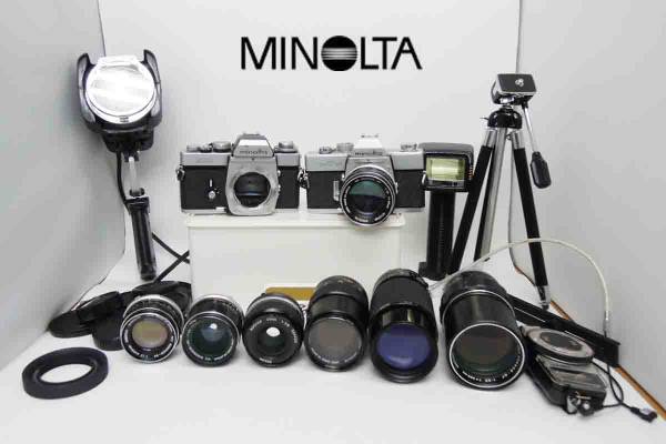 Minolta/ミノルタ SRT101/XE カメラ本体+レンズ計9点 他部品