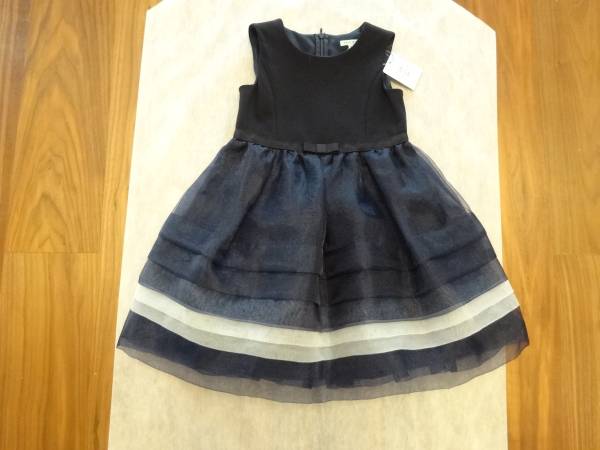 トッカTOCCA★ふんわりパニエスカートワンピース★ネイビー110㎝