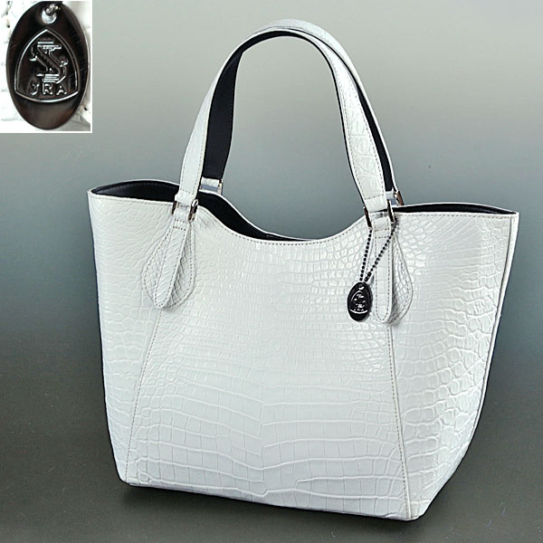 【和遊館】SHy006　『JRA』クロコダイル使用高級バッグ　白色