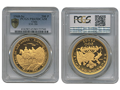 チリ 200ペソ金貨 1968年 未プルーフ 独立戦争150周年 PCGS 【公式通販】