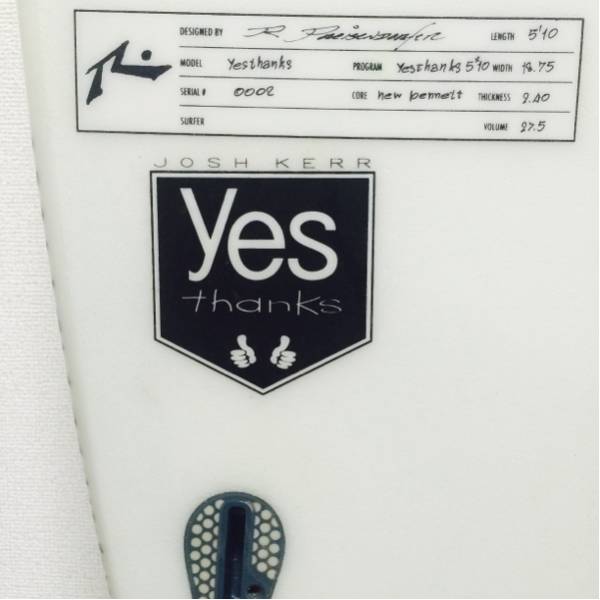 ラスティ RASTY Yes Thanks イエス サンクス 5'10”-27.5L