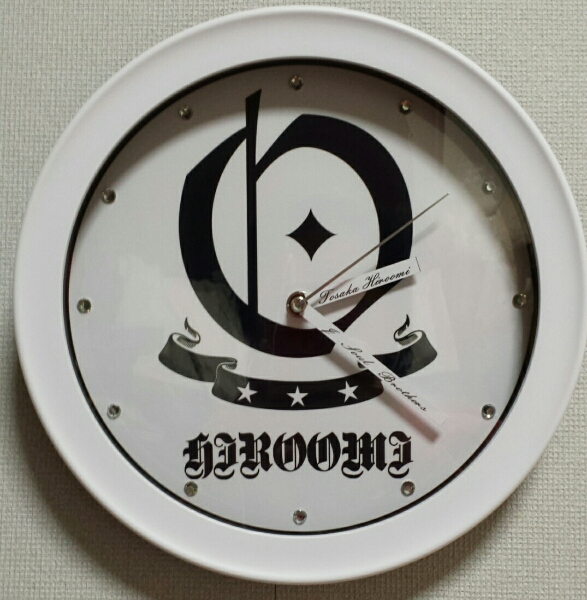 三代目 j soul brothers 登坂広臣　掛け時計サイズ24.5㎝　白ver