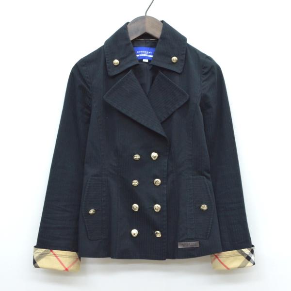 バーバリーブルーレーベル BURBERRY ショートトレンチコート黒36 新品