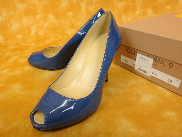 ★111456【コルソローマ/CORSO ROMA9】未使用パテントパンプス36
