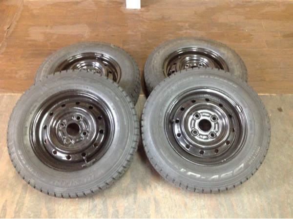 DUNLOP DSV01 145R12 6PR(4本)ホイール付 売り切り