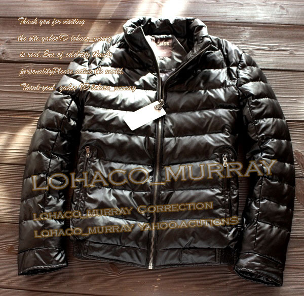 新品*欧州ZM*メンズ 黒PUレザー ダウンジャケットXL細身/L(軽量