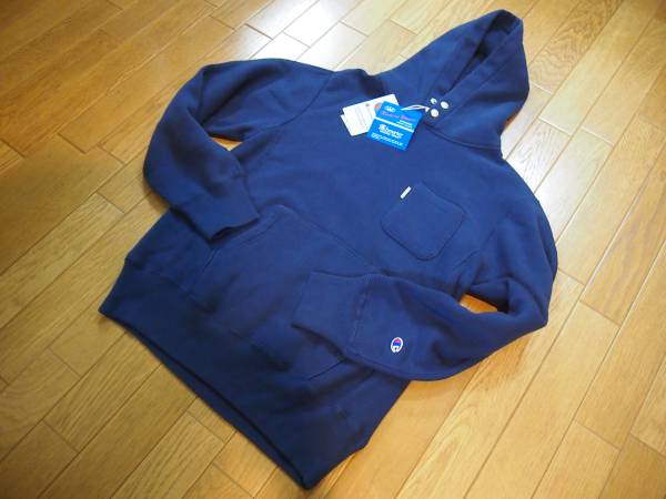新品 Champion×Mt Design 3776 RW スウェットパーカ L ネイビー